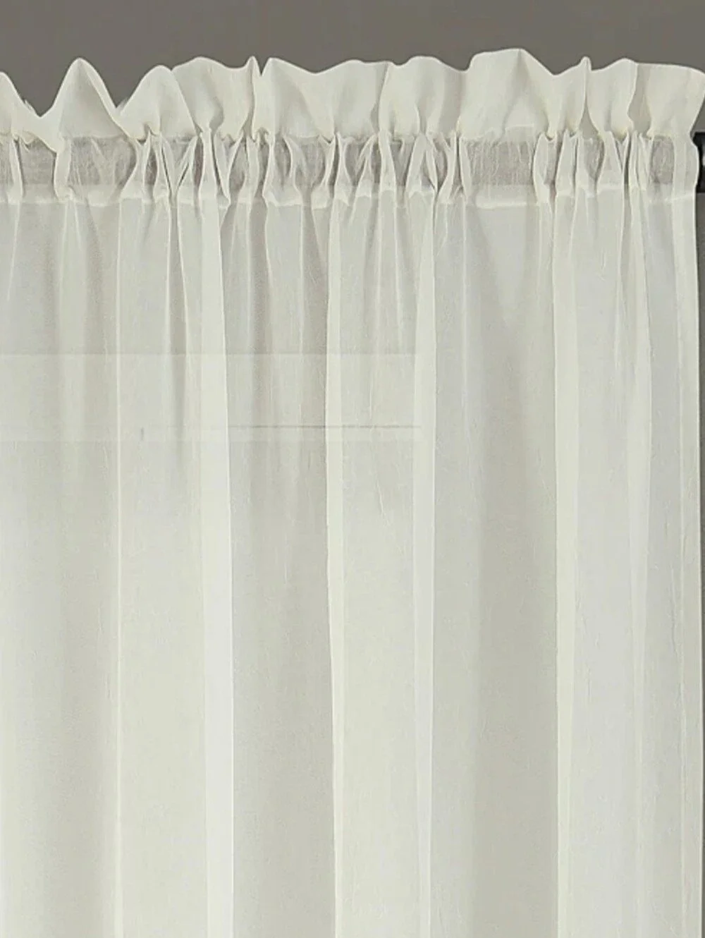 Regal Home Crushed Voile Solid Rod Pocket Sheer Single Curtain Panel